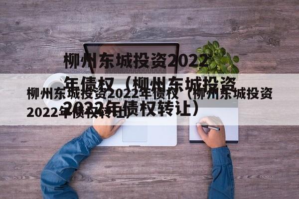 柳州东城投资2022年债权（柳州东城投资2022年债权转让）