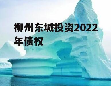 柳州东城投资2022年债权