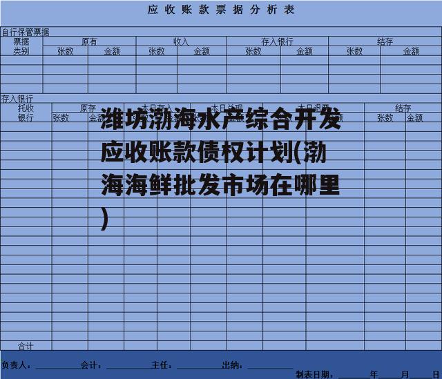 潍坊渤海水产综合开发应收账款债权计划(渤海海鲜批发市场在哪里)